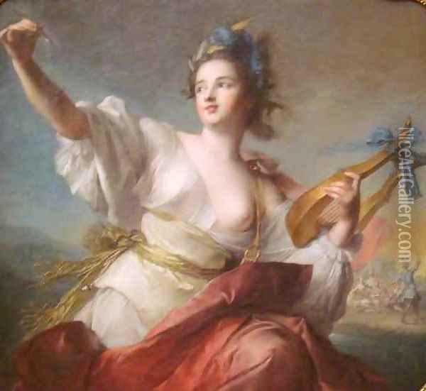 Terpsichore Muse of Music and Dance Oil Painting - Jean-Marc Nattier