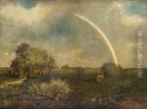 Landscape With A Rainbow Oil Painting - Charles Henry Miller