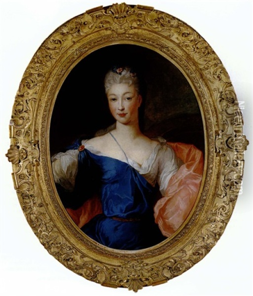 Retrato De La Condesa De Paris, Anne De Noailles Oil Painting - Pierre Gobert