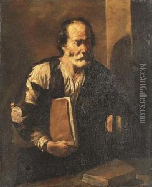 Diogenes Holding A Lamp Oil Painting - Francesco Fracanzano