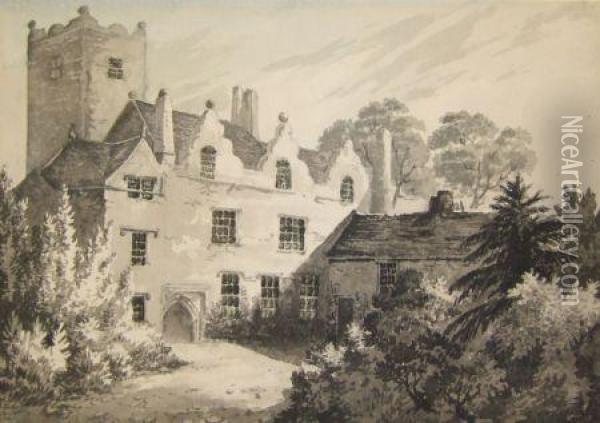 The Country Rectory Oil Painting - James, Rev. Bourne