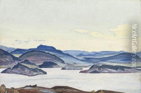 Lake Hympola Oil Painting - Nicolaj Konstantinov Roerich