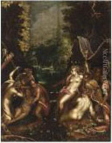 Diana And Callisto Oil Painting - Frans I Francken