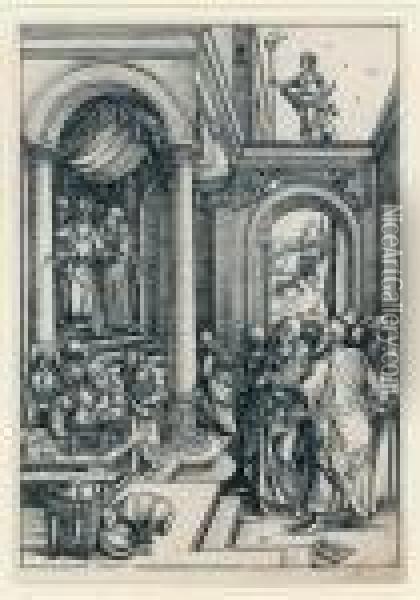 The Presentation Of The Virgin At The Temple Oil Painting - Albrecht Durer