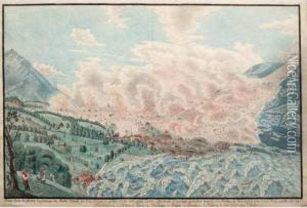 Der Bergsturz Von Goldau Oil Painting - David Alois Schmid