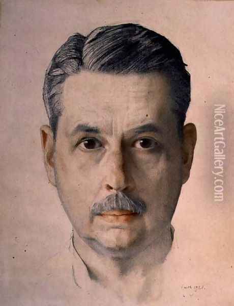 Self Portrait, 1921 Oil Painting - Konstantin Andreevic Somov