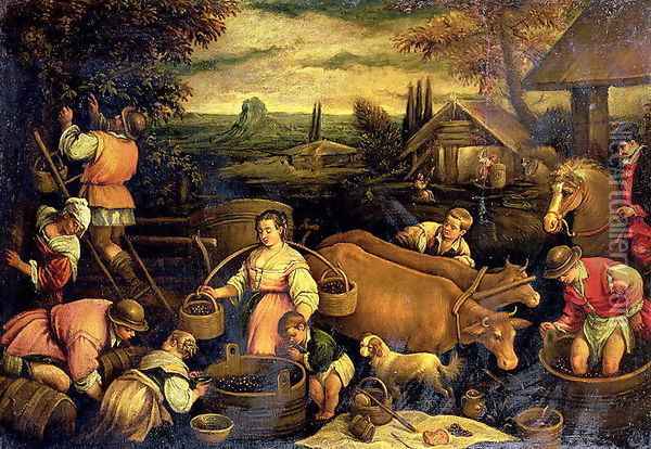 The Four Seasons- Autumn Oil Painting - Jacopo Bassano (Jacopo da Ponte)