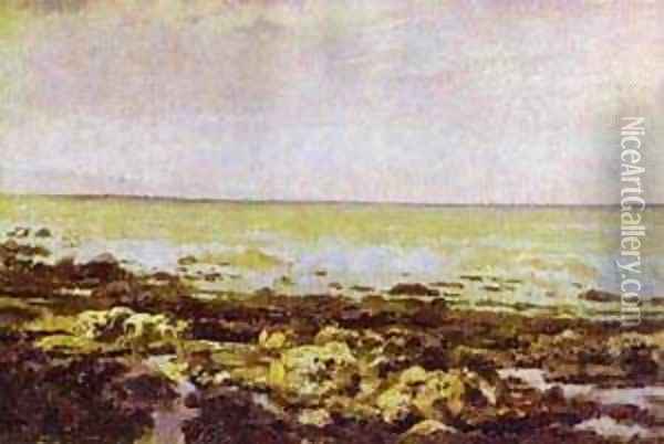 Ebb Tide Normandy 1874 Oil Painting - Vasily Polenov
