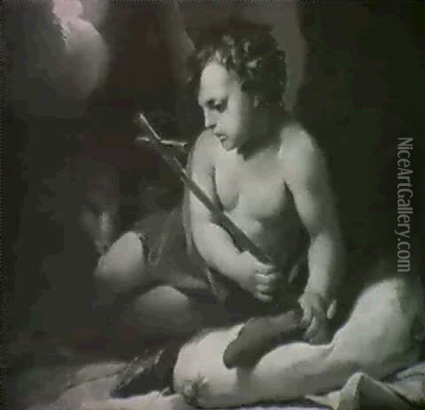 The Infant Saint John The Baptist Oil Painting - Antonio Bellucci