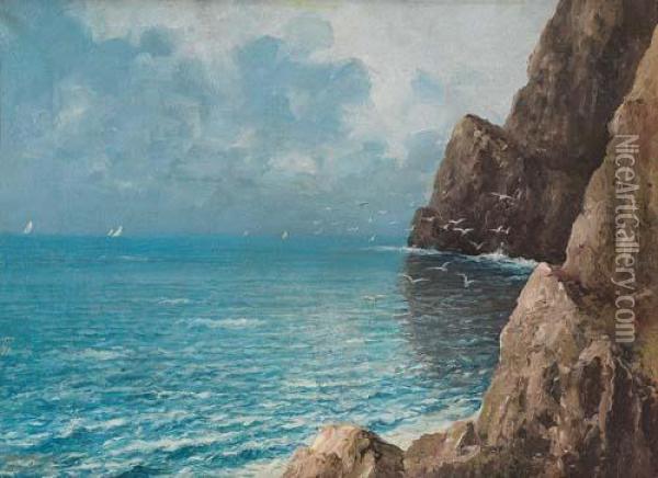 Promontorio Sul Mare Oil Painting - Giovanni Cavalleri