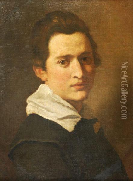 Portrait Of A Young Man Oil Painting - Agostino Carracci