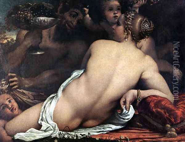 Venus with a Satyr and Cupids c. 1588 Oil Painting - Annibale Carracci