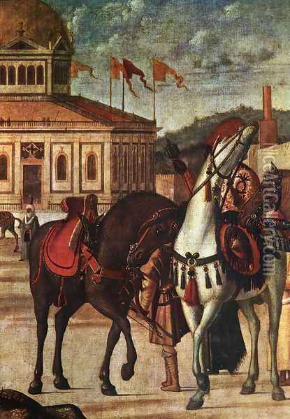 The Triumph of St George [detail: 1] Oil Painting - Vittore Carpaccio