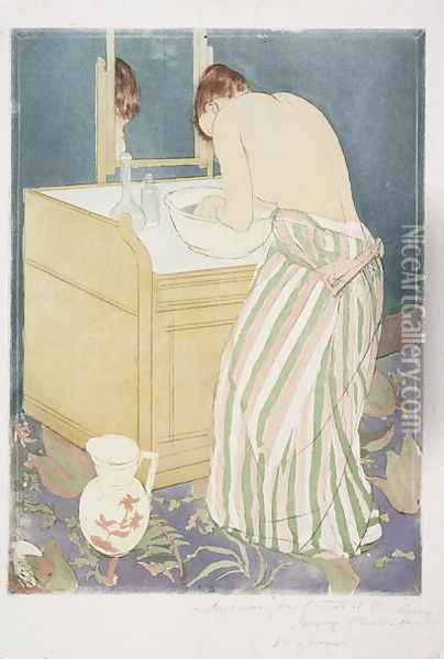 La Toilette, c.1891 Oil Painting - Mary Cassatt