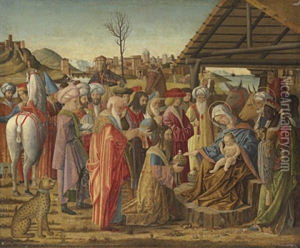 The Adoration Of The Magi Oil Painting - Marco Marziale (Marziali)