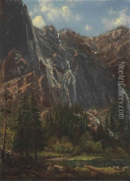 White Mountain Oil Painting - Albert Bierstadt