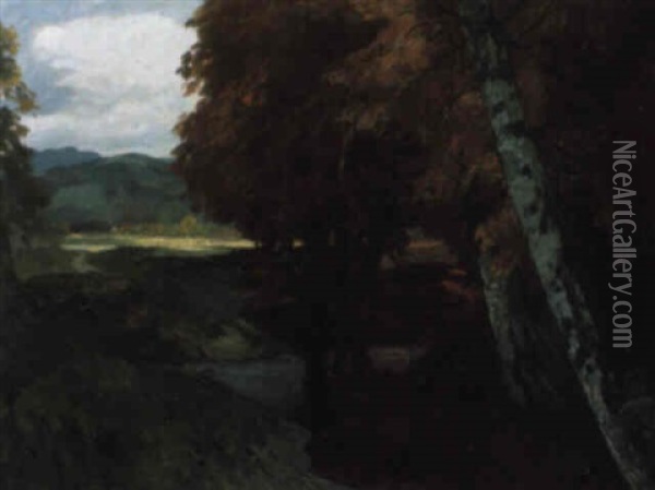 Voralpenlandschaft Oil Painting - Oskar Mulley