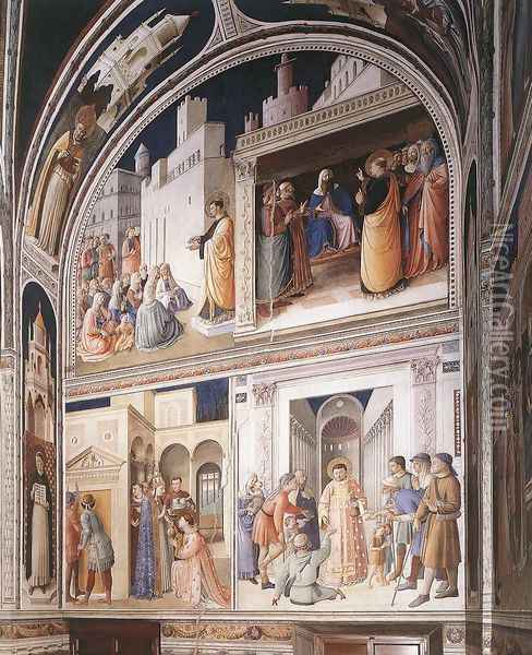 Scenes from the Lives of Sts Lawrence and Stephen Oil Painting - Fra Angelico (Guido di Pietro)