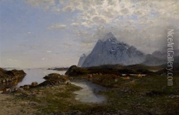 Weite Fjordlandschaft Oil Painting - Fritz Grebe