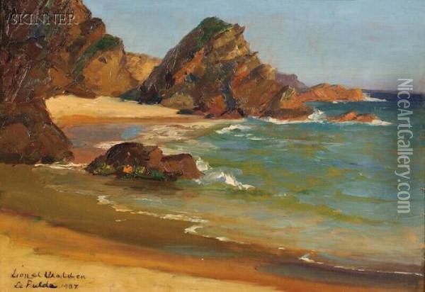 Rocky Shore Oil Painting - Lionel Walden