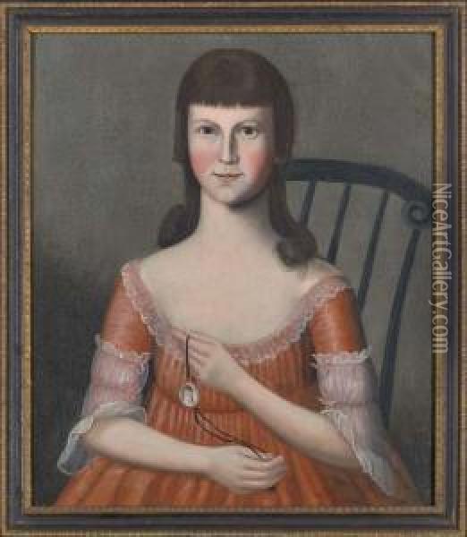 Portrait Of Maria Sherman (1774-1857) Oil Painting - The Sherman Limner