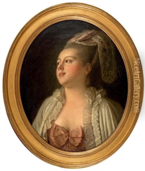 Portrait De Femme Oil Painting - Jeanne-Louise Vallain