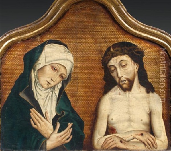 La Vierge Et Le Christ De Douleur Oil Painting - Simon Marmion