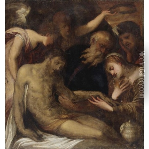 Pieta Oil Painting - Giovanni Battista di Matteo Naldini