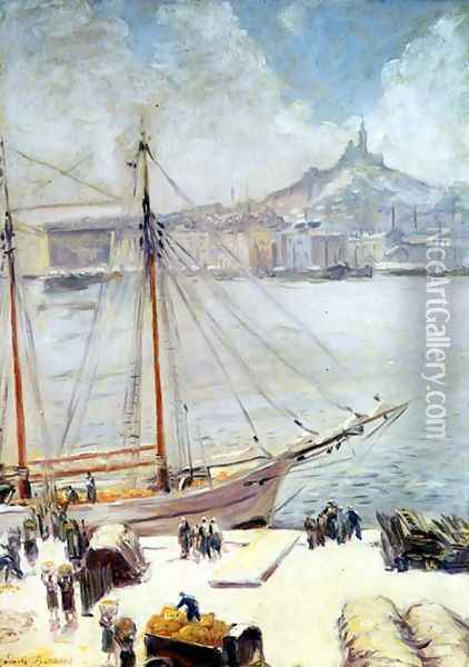 The Quayside, Marseilles, 1929 Oil Painting - Emile Bernard