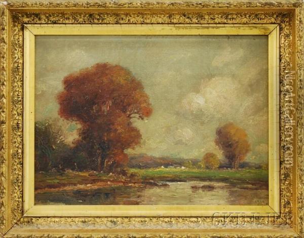 Fall Landscape Oil Painting - Frederick Leo Hunter