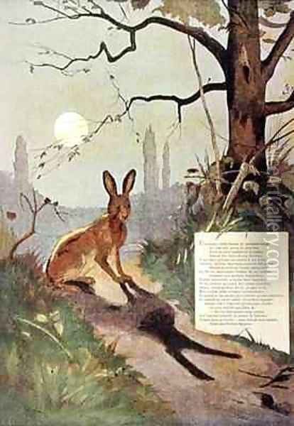 The Ears of the Hare Oil Painting - Gaston Gelibert