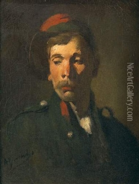 Le Militaire Oil Painting - Auguste Boulard Sr.