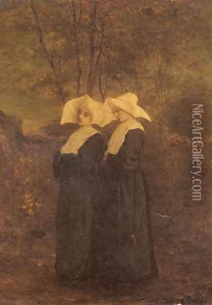 Nuns Oil Painting - Armand Gautier