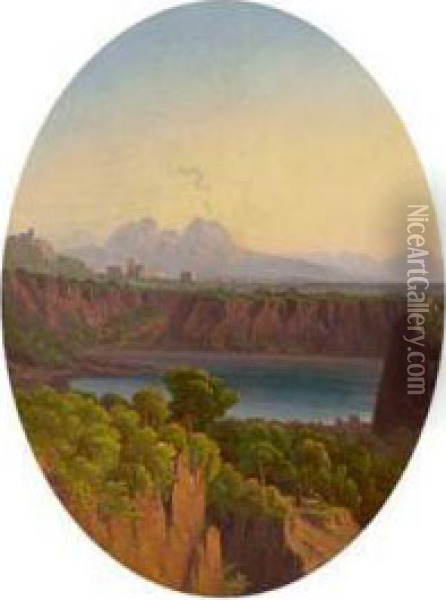 Suditalienische Landschaft In Der Umgebung Von Neapel Oil Painting - Carl Wilhelm Goetzloff