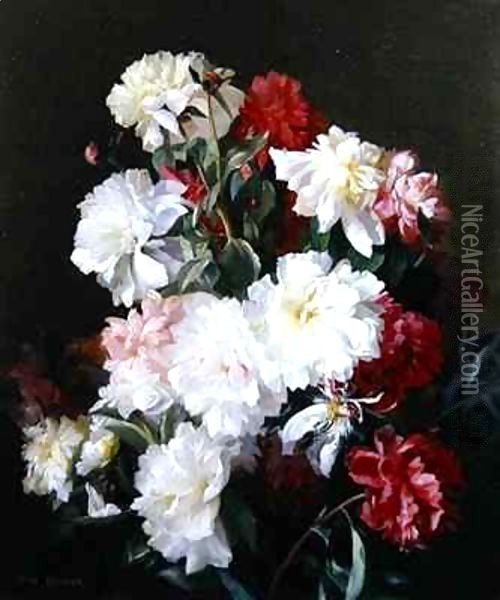 Still Life of Flowers 2 Oil Painting - Jean Benner