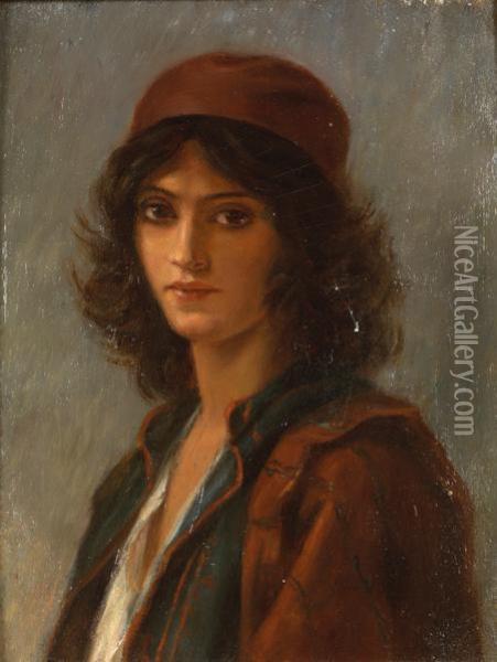 Portrait De Jeune Homme Oil Painting - Charles Zacharie Landelle