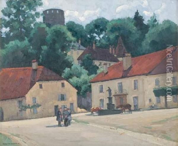 Village A Rupt-sur-saone Oil Painting - Robert Farrier