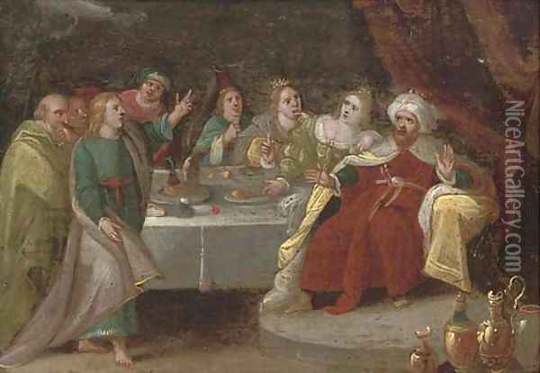 Belshazzar's Feast 5 Oil Painting - Frans II Francken