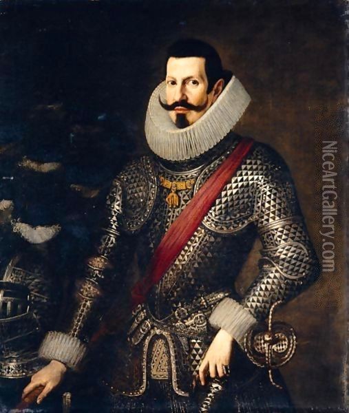 Portrait of a Gentleman c. 1607 Oil Painting - Bartolome Gonzalez Y Serrano
