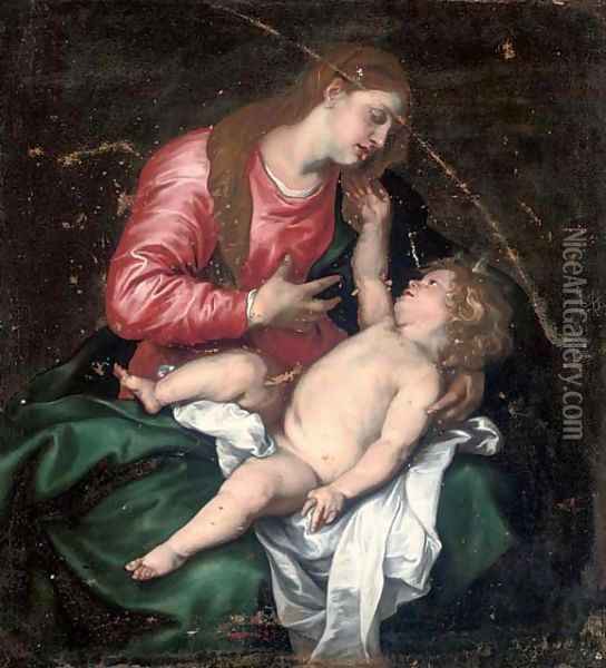 The Madonna and Child Oil Painting - Sir Anthony Van Dyck
