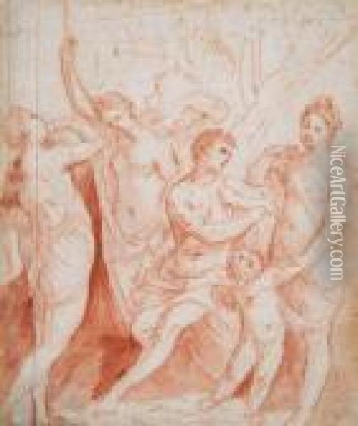 Venus And Adonis Oil Painting - (Alessandro) Padovanino (Varotari)