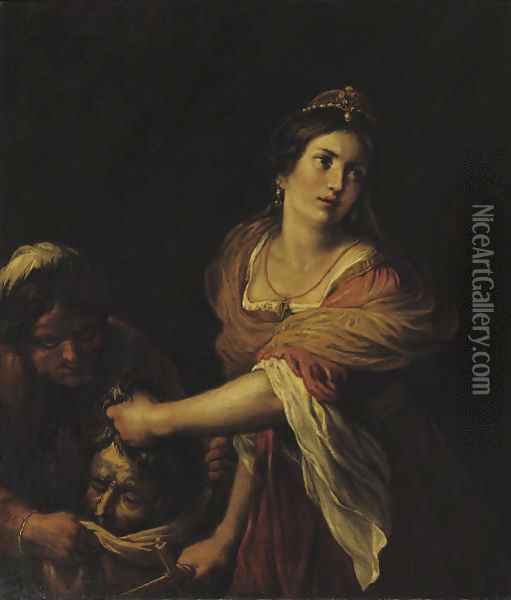 Judith and Holofernes Oil Painting - Giovanni Francesco Guerrieri