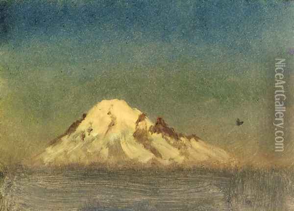 Snow Capped Moutain Oil Painting - Albert Bierstadt