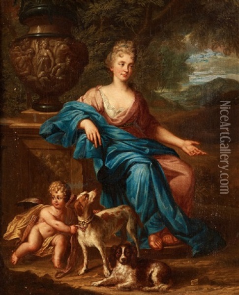 Portrait Of A Woman Earlier Called Madame De Montespan (1641-1707) Oil Painting - Peter Sperwer