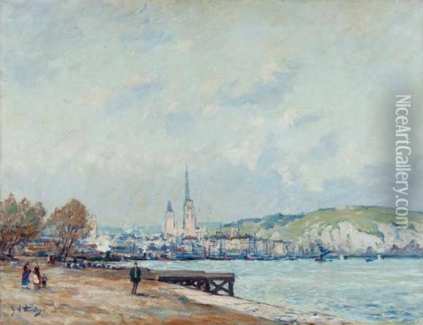Rouen Mit Kathedrale Und Hafen Oil Painting - William Georges Thornley