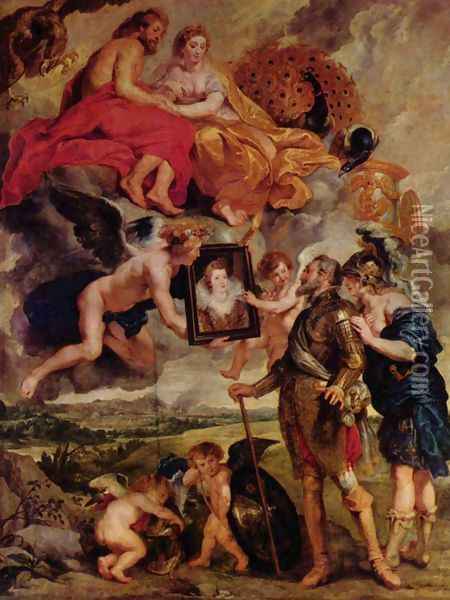 Henry IV Receives the Portrait Oil Painting - Peter Paul Rubens