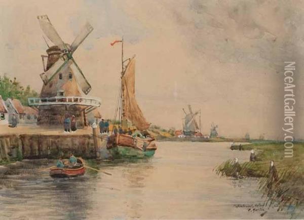Papendrecht, Holland Oil Painting - David Martin