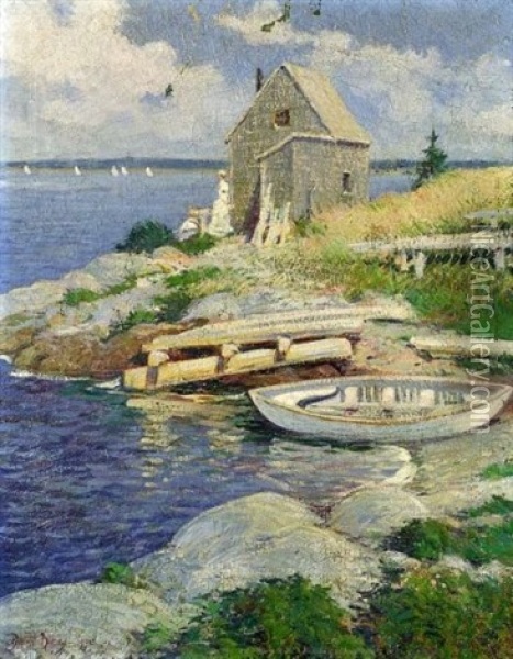 A Cove On Ironbound Island Oil Painting - Dwight Blaney