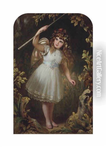 The Little Stage Fairy Oil Painting - Alfred Fowler Patten