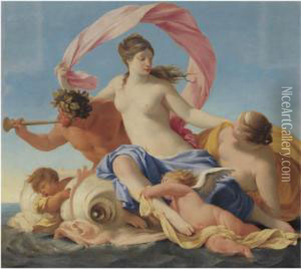 The Triumph Of Galatea Oil Painting - Eustache Le Sueur